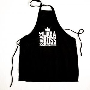 Big Daddy Sauces - Sauce Like A Boss Apron - Black and White