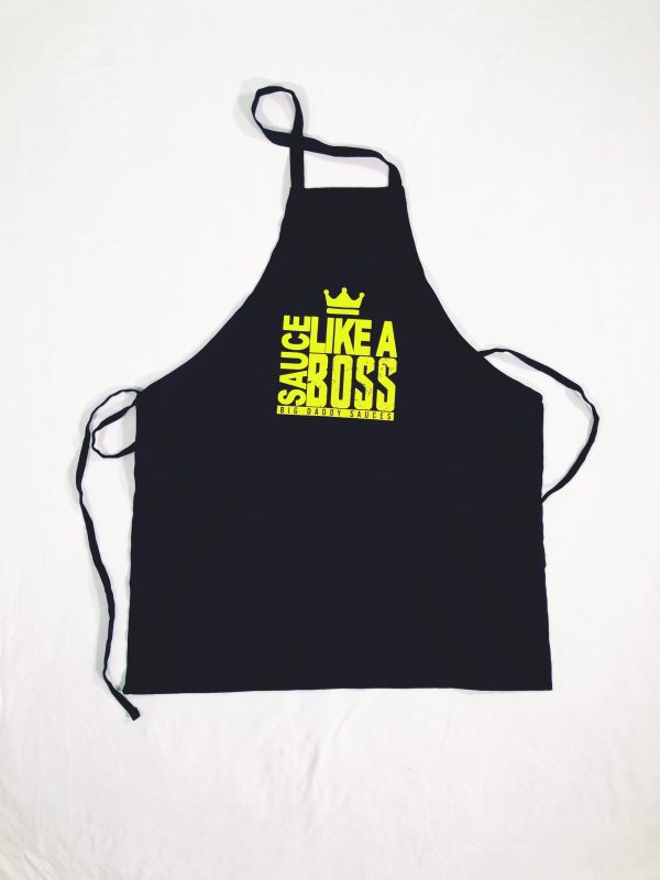 Big Daddy Sauces - Sauce Like A Boss Apron - Black and Yellow
